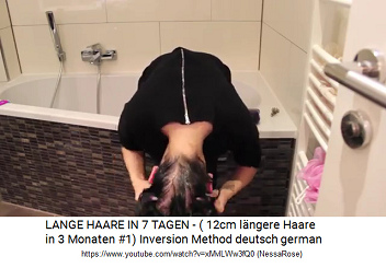 Haare t�glich kopf�ber (�ber Kopf) mit �l
                          einmassieren: Kokos�l, Oliven�l, Raps�l,
                          Macadamia�l etc. - danach Zopf machen, Haare
                          wachsen 2-4cm pro Woche