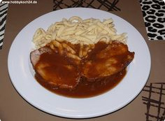 Schweinebraten in
              Biersosse