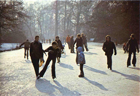 Schlittschuhlaufen (hier z.B. die Eisbahn
                          in Oldenburg mit B�umen rundherum [30]) ist
                          dann ungef�hrlich, wenn man sich dabei nicht
                          �berfordert, und von Lawinen sind
                          Schlittschuhbahnen kaum betroffen