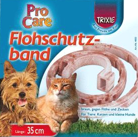 Zweifelhaftes
                      Flohhalsband, z.B. von Trixie