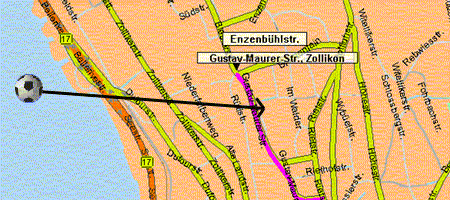 Zollikon: Werbung f�r
                            Fussball mit dem Wort "Riet"