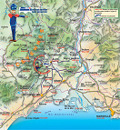 Map of the Cevennes Mountains
                                (French: Cevennes)