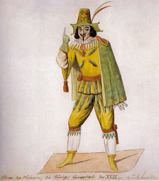 ... invit� a un buf�n
                      a comer pescado ...