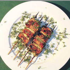 ... comieron carne en
                      un asador ...