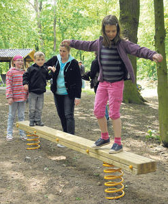 Wobbling bar on
                              spiral springs in Parensen, region
                              Goettingen, Germany