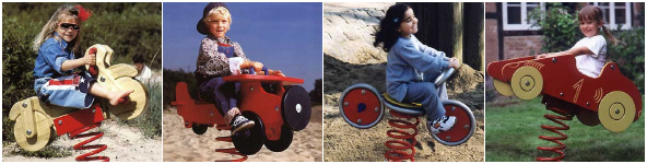 Spring
                          riders 02 with a motor bike, an air plane, a
                          bike and with a car, review
                          Spielen-Lernen-Bewegen, Germany