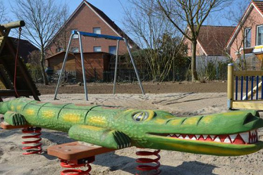 Nice spring rider 04
                              showing a crocodile in Greven near
                              Muenster, North Rhine Westfalia, Germany