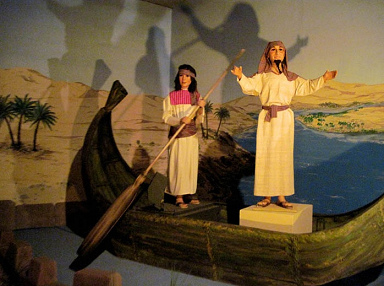 Tren de temas en Ibbenbueren 03, escena
                            del Egipto antiguo