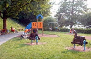 Caballos
                            de balanc�n en el Rotseematte ("prado
                            del lago rojo") en la regi�n de Lucerna
                            en Suiza