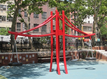 Doppelreifenschaukel an
                            der Hester Street, New York, kriminelle
                            "USA"