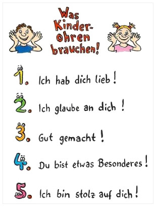 5 mal Lob f�r Kinder bei guten
                    Taten
