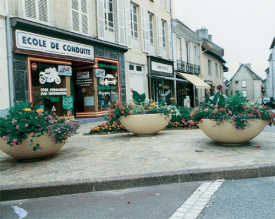 Blumenk�bel, die nach unten hin
                                  spitz zulaufen, k�nnen von
                                  Blindenst�cken nicht rechtzeitig
                                  erkannt werden