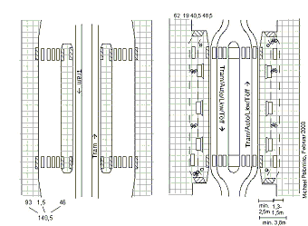 Umbau einer
                                                        Tramstation zur
                                                        Kaphaltestelle
                                                        mit Velowegen /
                                                        Fahrradwegen
                                                        hinter dem
                                                        Tramh�uschen
                                                        durch, Beispiel
                                                        Museum Rietberg,
                                                        Z�rich
