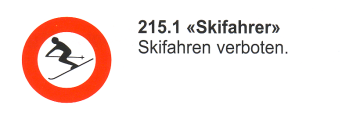 Verkehrszeichen: Vorschriftssignal Verbot f�r
                      Skifahren