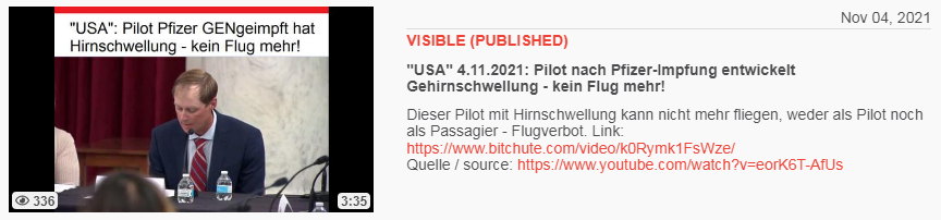 "Corona"-Impfschaden "USA":
                Pilot mit Pfizer-"Coronaimpfung" hat nun eine
                Hirnschwellung und darf nicht mehr Fliegen, kein Flug
                mehr als Pilot oder auch als Passagier